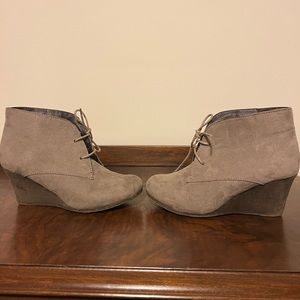 Call It Spring Wedge Booties Taupe 7.5